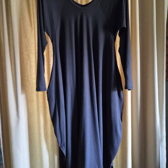 Liz Claiborne Navy Blue and White Long Sleeve Plaid Top - Picture 9 of 15